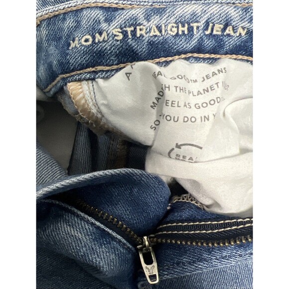 American Eagle Outfitters Women’s Ripped Stretch Mom Straight Jean Size 6 - Picture 4 of 8